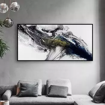 Абстрактные потоки воды, современная концепция живописи, современный супер большой настенный художественный постер, украшение для гостиной, бара 21cm30cm NoFrame