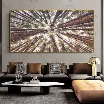Абстрактные растения, деревья, холст, картина, пейзаж, настенные художественные постеры и принты, Cuadros, украшение для гостиной, дома 20x40cm