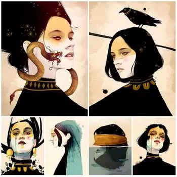 Абстрактные Ретро Diablo постер для девочек, настенное искусство, холст, живопись, постеры и печать, украшение для дома 21cm30cm NoFrame