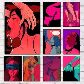 Абстрактные сексуальные постеры с обнаженным женским телом, обнаженная девушка, искусство, холст, картины, принты, картина для современной романтической гостиной, домашний декор 21cm30cm NoFrame