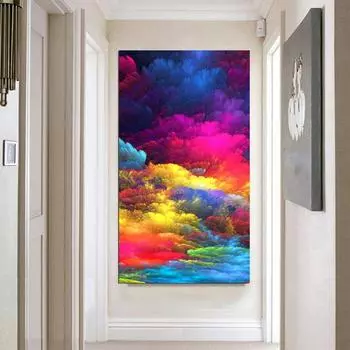 Абстрактные современные пейзажи с облаками, картины на холсте, постеры и принты, настенные картины для гостиной, украшения дома без рамки 20cm40cm NoFrame