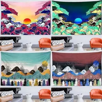 Абстрактные волны настенные украшения для дома гобелен офис гостиная гобелен 100x75cm