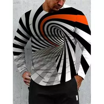 Абстрактные завитки вихрь 3D принт футболки мужские женские футболки с длинным рукавом уличная одежда Harajuku свитера футболки топы детская одежда S