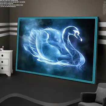 Абстрактные животные Патронус Лось Лошадь Феникс Плакаты для гостиной Домашний декор Expecto Patronum Холст Картина Настенное искусство без рамки 21*30cm