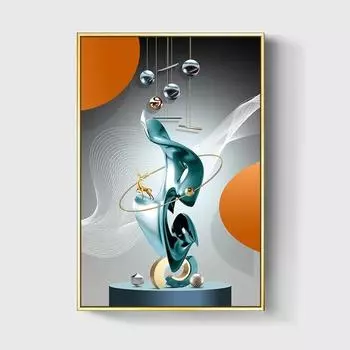 Абстрактные золотые олени, роскошные фольгированные линии, постеры, принты, холст, живопись, лист, современное настенное искусство для гостиной, домашний декор, Cuadros 20x30cm No Frame кадмий оранжевый