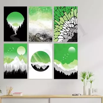 Абстрактный Ароматический Восход Солнца. Заход солнца. Звездное небо. Романтический Млечный Путь. Романтическая гордость. Подарок другу. Художественный постер для домашнего декора стен 21cm30cm NoFrame