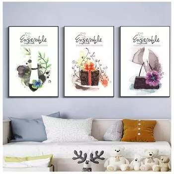 Абстрактный пейзаж, скандинавское украшение для дома, плакат, печать на холсте, простой стиль, настенная художественная картина 21cm30cm NoFrame