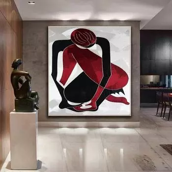 Абстрактный персонаж, постер с печатью на холсте, картина для прохода, украшение для коридора, картина для гостиной, кабинета, декора 21*30cm
