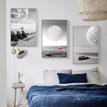 Абстрактный Плакат Яркий Цвет Серого Мира Картина Холст Картина Для Гостиной Домашняя Настенная Живопись Прохода Современный Декор 21*30cm