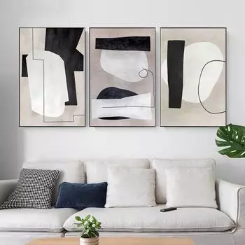 Абстрактный ретро-модный плакат для спальни, гостиной, интерьера, плаката с кистью 21cm30cm NoFrame