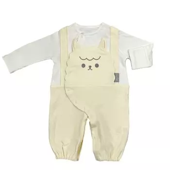 Abu 2way All Dress All Coverall Замена кнопок в промежности с рисунком животных Защита от царапин Хлопковая детская одежда в коробке Подарок для новорожденного ребенка Подарок [aboo] 100%