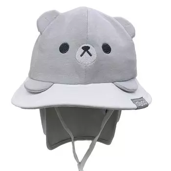 Abu Baby Cute With Head and Adjustable Baby Sun Shade [aboo] Hat, Hat, Ears, Tail, Size, Long-lasting, Animal, Gift, (Bear)