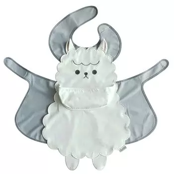 Abu Meal 3D Water Long Nursery Baby Gift [aboo] Фартук, Карман, Липучка, Репеллент, Длина, Портативный, Школа, (Альпака)