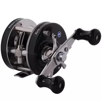 AbuGarcia Ambassador 4601CA Factory Tune Black Left Hand Clutch Type Double Hand Bass Snakehead Catfish Top Water Round Reel (Посол) чёрный