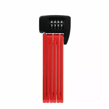 ABUS надежный немецкий велосипедный ключ складной устойчивый к ржавчине легкий складной замок лезвие замок циферблатный тип предотвращение краж уровень безопасности 7 BORDO LITE красный