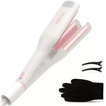 ABVOT U Hair Iron Curl 32 мм Wave Iron 2024 Новый щипцы для завивки волос Рождественский подарок 80 Million Class Negative Ion Output Щипцы для завивки волос Сертифицировано PSE
