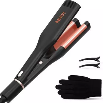ABVOT U Hair Iron Curl 32 мм Wave Iron Новогодний подарок 2024 Новые щипцы для завивки волос 80 миллионов отрицательных ионов класса Blowout Щипцы для завивки волос Сертифицировано PSE