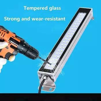 AC100-230V Рабочее освещение для токарного станка, промышленные светильники для станков с ЧПУ, водонепроницаемые светильники для шитья, светильники из алюминиевого сплава 22cm White light