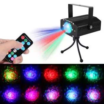 AC110-240V 5W 3 LED RGB Mini LED Волна Воды Волна Сценического Света Светильник Лампа EU Plug