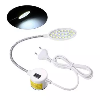 AC110-250V 1W 21LEDs Лампа для швейной машины Поворотная ручка с регулируемой яркостью и фиксированной яркостью EU Plug