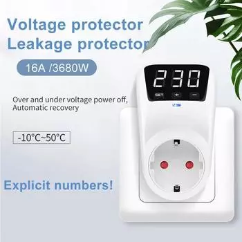 AC120V/230V 16A Регулируемая задержка напряжения Защитная розетка Автоматическая защита от перенапряжения Защитная розетка US