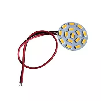 AC12V 24V Светодиодные лампочки, провод 20 см, 3 Вт, заменяет галогенную лампу 25 Вт, 350LM, 15 светодиодов, 5730smd, без мерцания, вытяжка, круглое освещение для лодки теплый белый