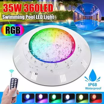 AC12V/DC12-24V 35W Светодиодные светильники для подводного бассейна RGB с изменением цвета IP68 Водонепроницаемая лампа с пультом дистанционного управления