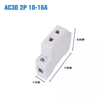 AC30 EU и AU Тип 35 мм DIN-рейка крепление переменного тока 10A 16A 25A 250V 440V 2/3/4/5 штырьковый разъем модульный разъем AC30 2P 10-16A
