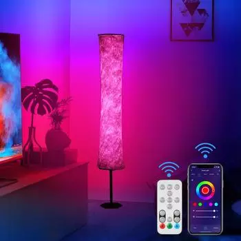 AC85-265V 11W Hexagon RGB Напольный светильник Подставка с поддержкой беспроводного подключения/телефона