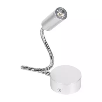 AC85-265V 1W теплый белый светодиодный светильник для чтения с гибким креплением на гусиной шее (1 Вт Теплый белый)