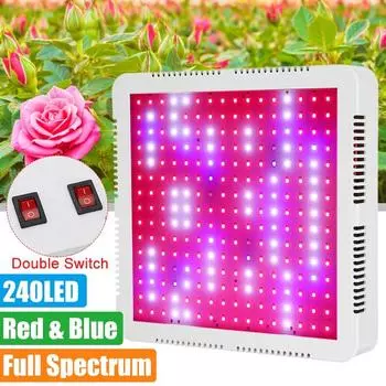 AC85-265V Full Spectrum LED Grow Light Phytolamp 240 Led Chips Plant Light For Indoor Plant 2 Mode Switch For Greenhouse 500W