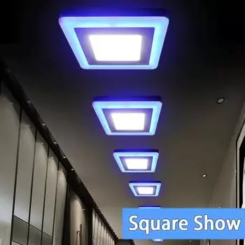 AC85-265V Moder Led Downlight Ceiling Light Blue and Cold Lights Lustre Panel Lighting for Living Room Spot Led Lamp Lighting White and Blue