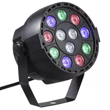 AC90-240V 12 светодиодов Par Lights 8-канальное освещение сцены RGBW со смешиванием цветов со стробоскопом DMX и звуком UK Plug