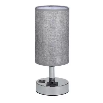 AC 110130V Прикроватная настольная лампа Настольная лампа Ночная лампа с двумя USB и двойной чувствительной розеткой EU Plug