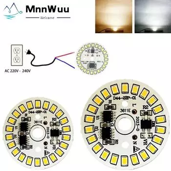 AC 220 В светодиодная лампа патч-лампа SMD пластина круглый модуль источник света пластина для лампы светодиодный точечный светильник чип прожектор светодиодная лампа 220V 3W белый