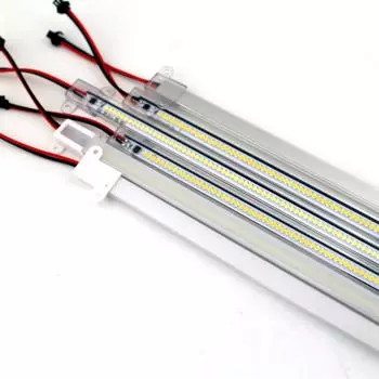 AC 220 В светодиодная жесткая световая лента высокой яркости 30 см/40 см SMD светодиодный люминесцентный прожектор, трубка, бар, промышленность, витрина, витрина, лампа 30cm Clear Cover белый