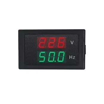 AC 80-300,0 В 45-65 Гц двойной дисплей Частотомер напряжения счетчик вольтметр Герц/Гц метр с красным светодиодом