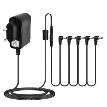 AC DC Guitar Pedal Power Supply 9V 500mA Bass Power Adapter Wire Music School EU Plug