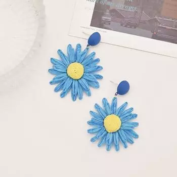 Accessible Luxury Beautiful Vacation Style Best Selling Fancy Female Earrings Blue