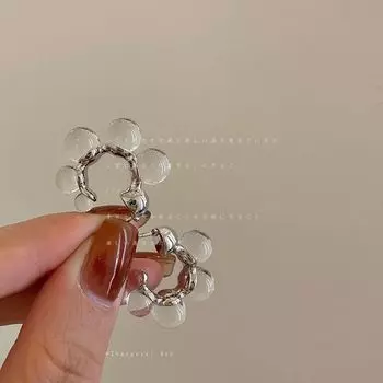 Accessible Luxury Fancy Transparent Beaded Stud Earrings for Women Niche Style Unique Exquisite Elegant Retro All-Match Fashion Earrings Earrings Transparent beaded earrings