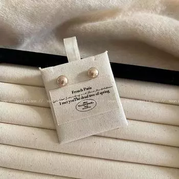 Accessible Luxury Gray Steamed Bread Female Niche Style Best Selling Pearl Stud Earrings 10mm Shijia Champagne Pearl-Silver Needle