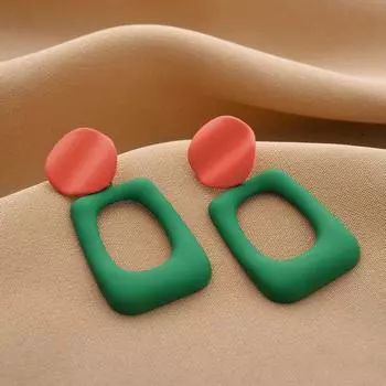 Accessible Luxury Green Unique Female Best Selling Design Sense Earrings Orange