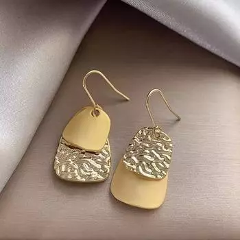 Accessible Luxury Internet Celebrity Women s Korean-Style Niche Design Drop Earrings Gold Pieces Earrings
