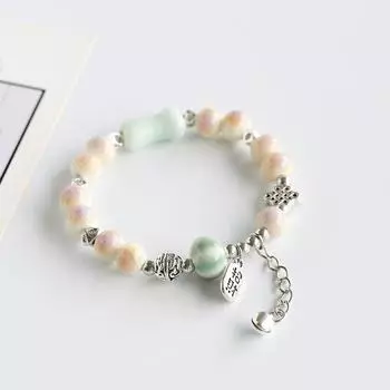 Accessible Luxury Jingdezhen Ceramic New Chinese Style Couple Women s Bracelet Bring In Wealth and Treasure Nafu