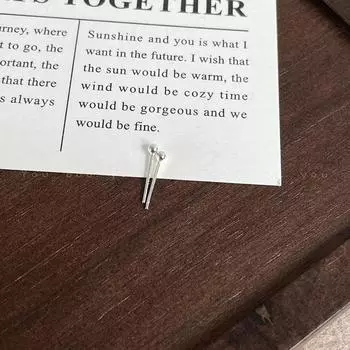 Accessible Luxury S999 Sterling Silver Small Women s Sleep No Need to Take off Stud Earrings 999 silver pea earrings 2mm a pair