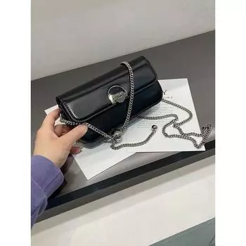 Accessible Luxury Super Hot Black Niche Style One-Shoulder Crossboby Bag