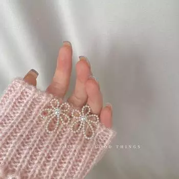 Accessible Luxury Unique Exaggerated Non-Piercing Ear Clip Women s Pearl S925 Sterling Silver Ear Needle-Not Allergic