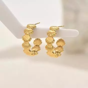 Accessories, Ocean Style Metal Shell Design Niche Light Luxury Earrings Versatile Premium Earrings Women