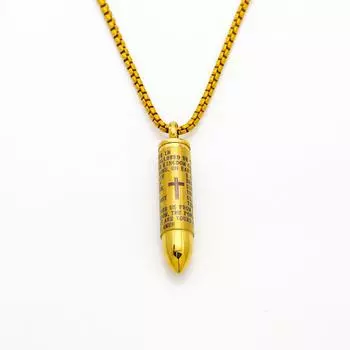 Accessories Titanium Steel Men S Personalized Bullet Pendant Unscrewable Bullet Military Fan Necklace Vintage Accessories