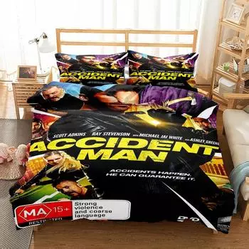 Accident Duvet Cover Set King Queen Double Full Twin Single Size Bed Linen Set EU single(135x200cm)